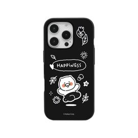 [S2B] KAKAO FRIENDS CHOONSIK Magnetic Door Wallet Card Case Compatible with iPhone – Dual Layer Protective Bumper Phone Case, Card Storage (2) - Made in Korea